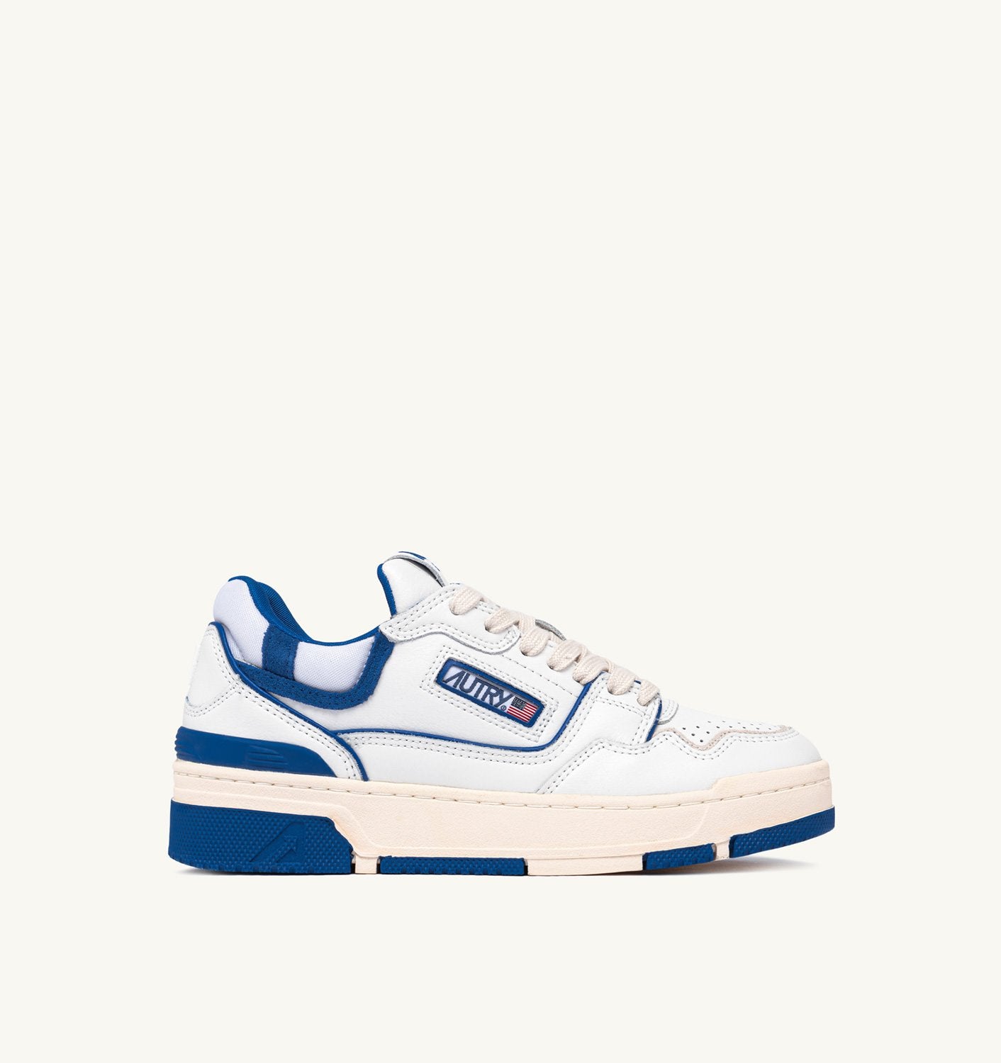 SNEAKERS CLC LOW IN PELLE BIANCA E SUEDE PRINCESS BLU