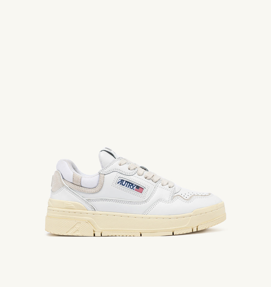 SNEAKERS CLC LOW IN PELLE BIANCA E SUEDE