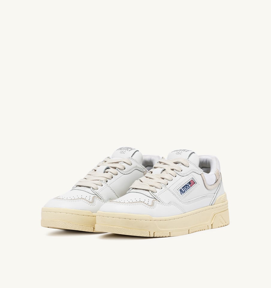 SNEAKERS CLC LOW IN PELLE BIANCA E SUEDE
