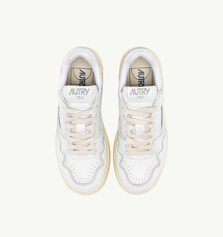 SNEAKERS CLC LOW IN PELLE BIANCA E SUEDE