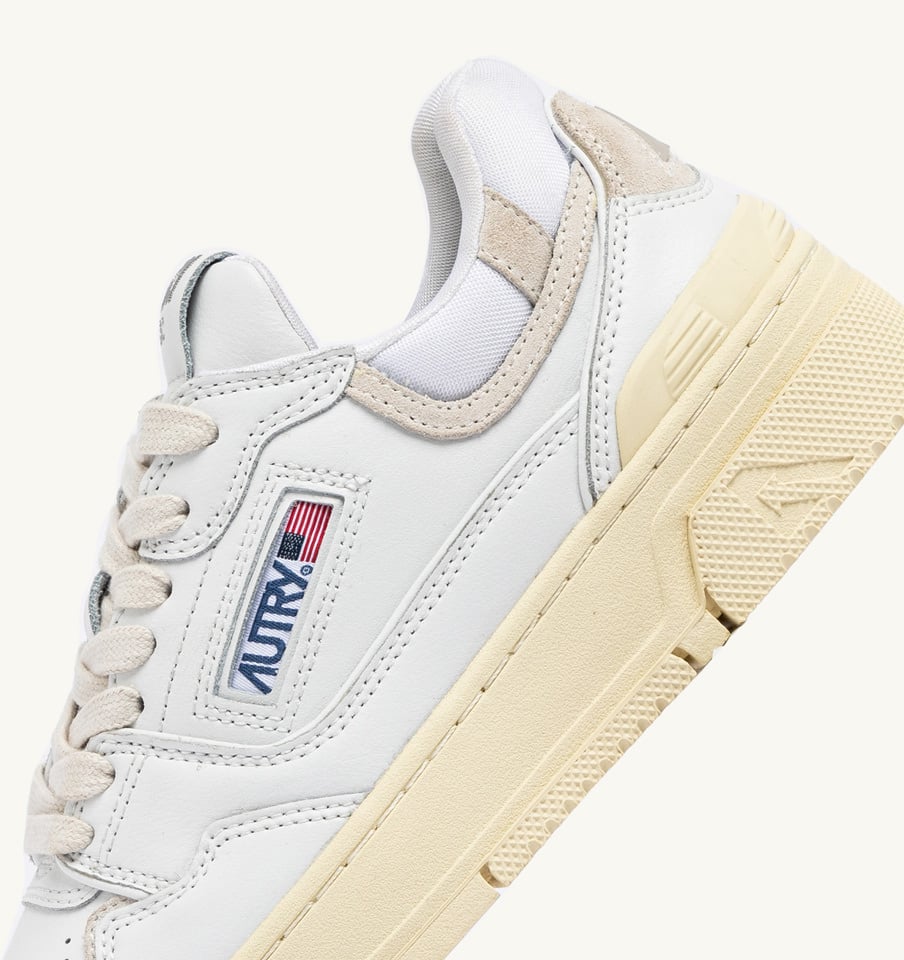 SNEAKERS CLC LOW IN PELLE BIANCA E SUEDE
