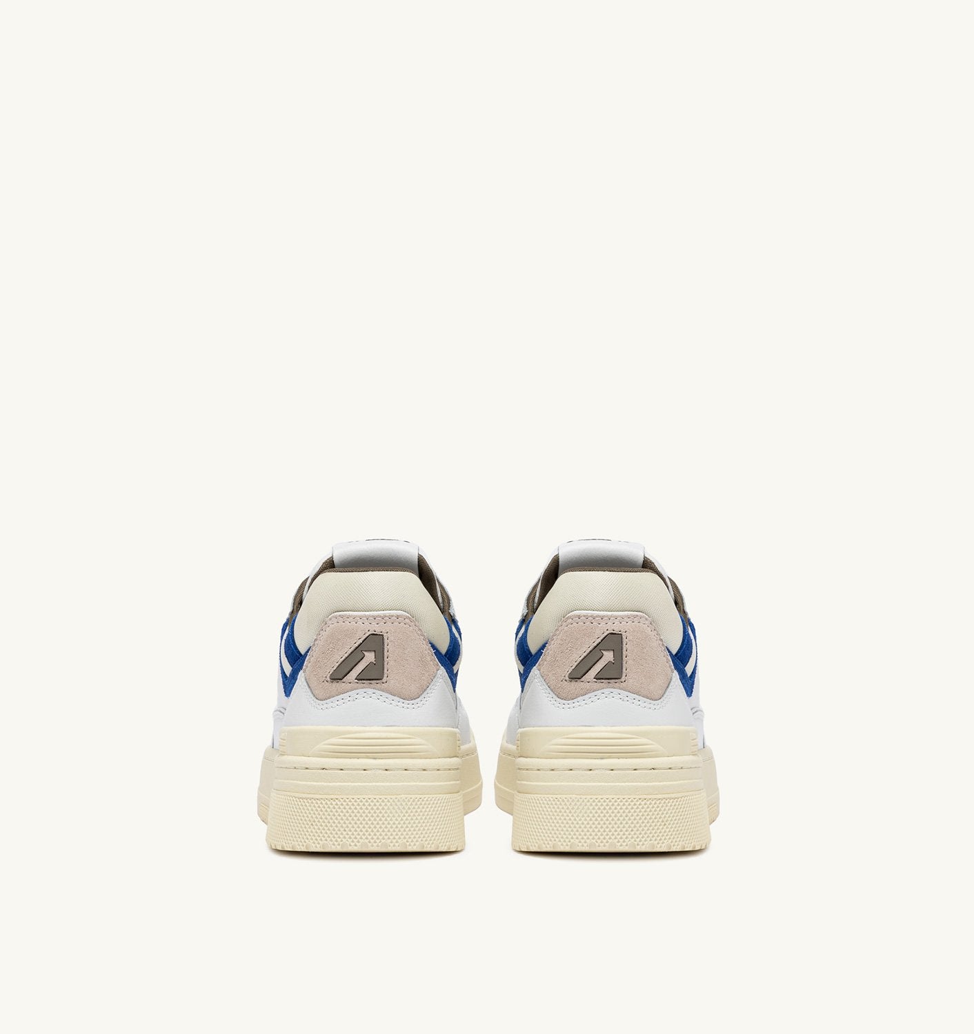 SNEAKERS CLC LOW IN PELLE BIANCA E SUEDE BLU