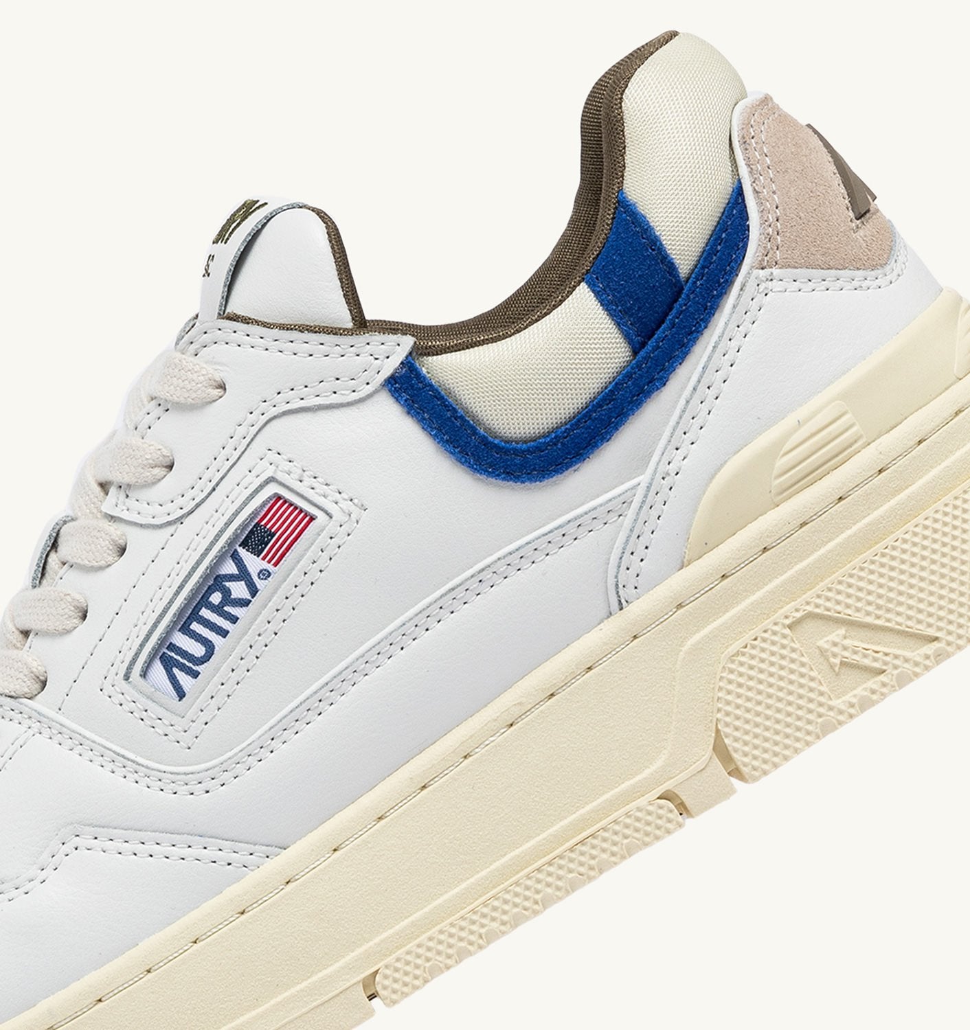 SNEAKERS CLC LOW IN PELLE BIANCA E SUEDE BLU