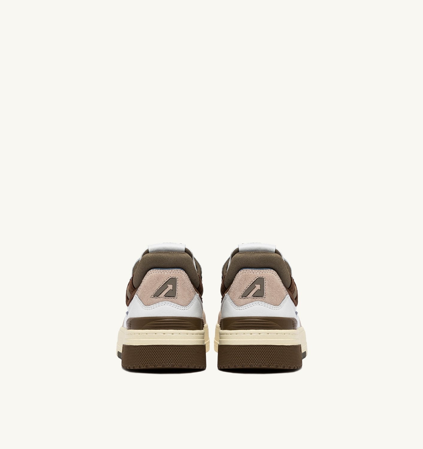 SNEAKERS CLC LOW IN PELLE E SUEDE COLORE BIANCO E COVERT GREEN