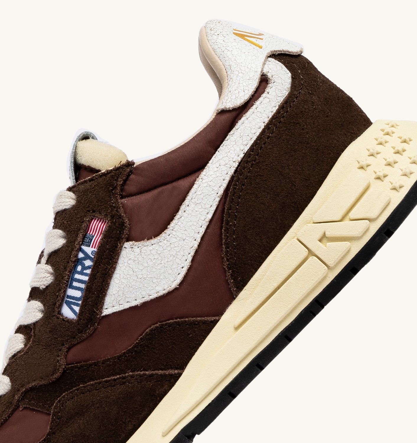 SNEAKERS REELWIND LOW IN NYLON E SUEDE EBONY E BIANCA