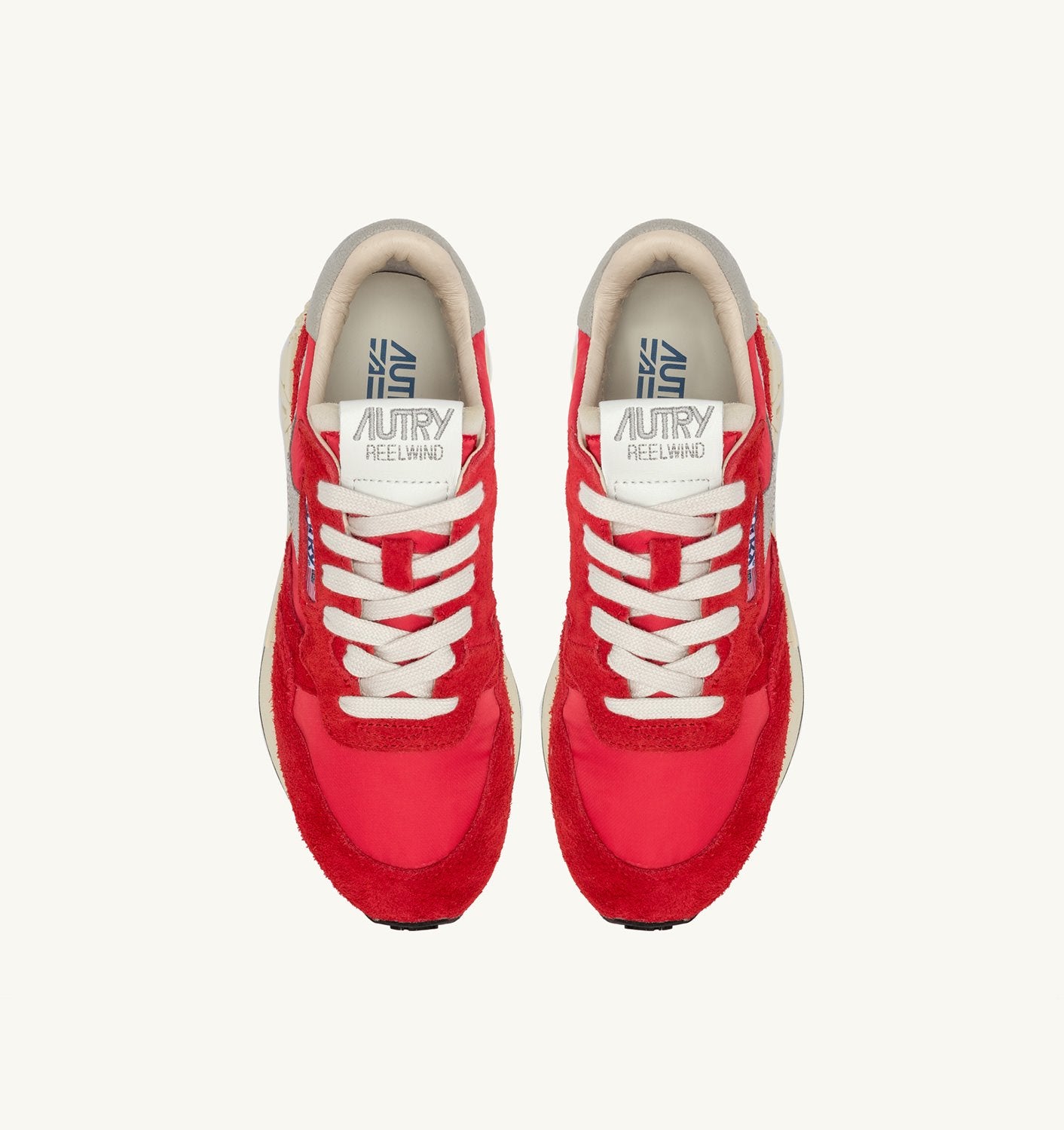 SNEAKERS REELWIND LOW IN NYLON E SUEDE ROSSA