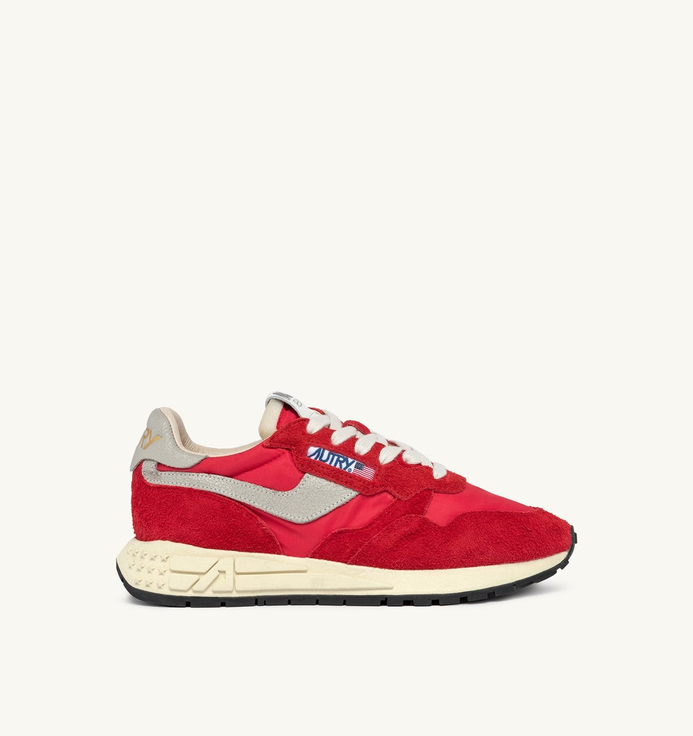 SNEAKERS REELWIND LOW IN NYLON E SUEDE ROSSA