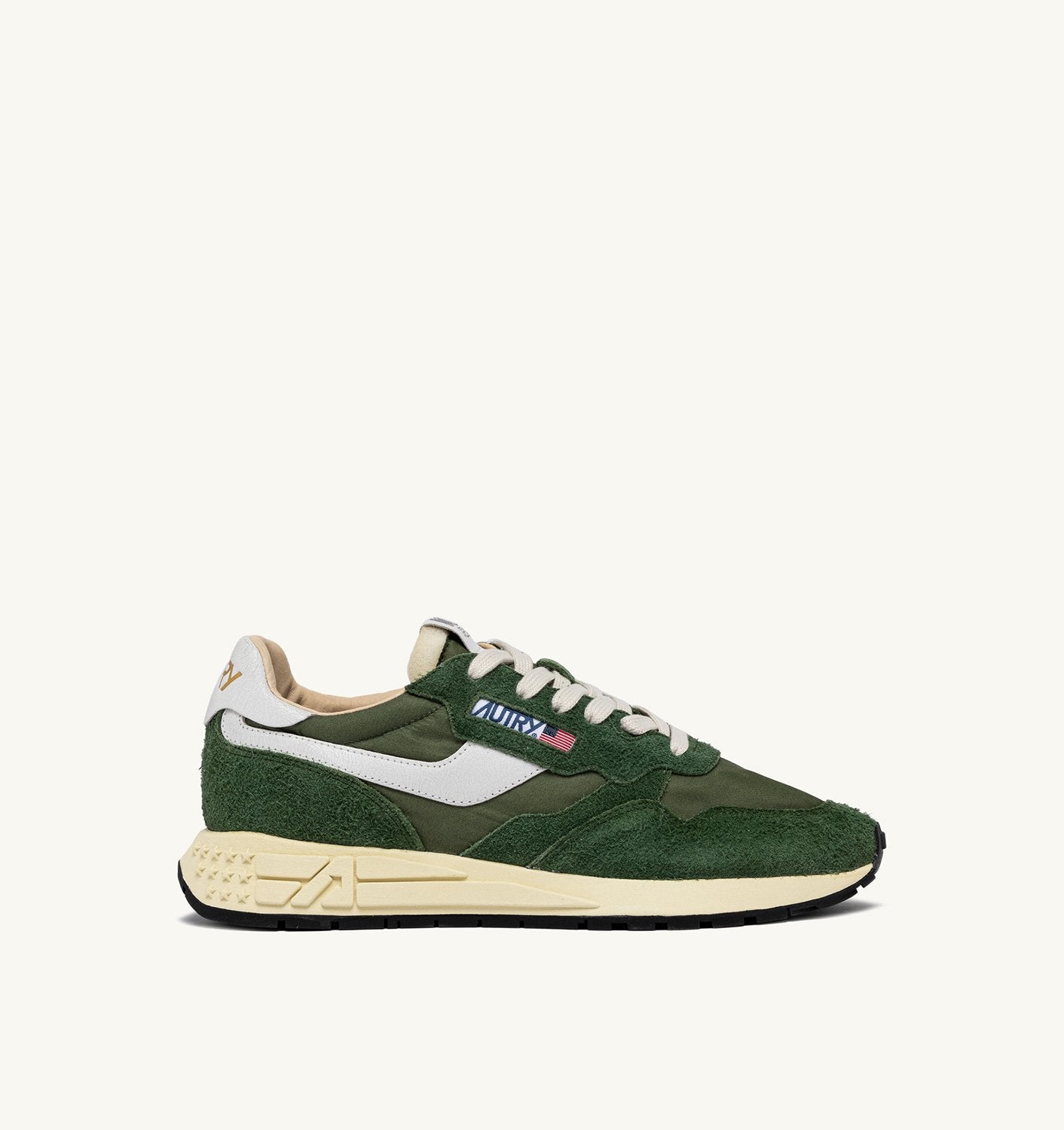 SNEAKERS REELWIND LOW IN NYLON E SUEDE COLORE MILITARY