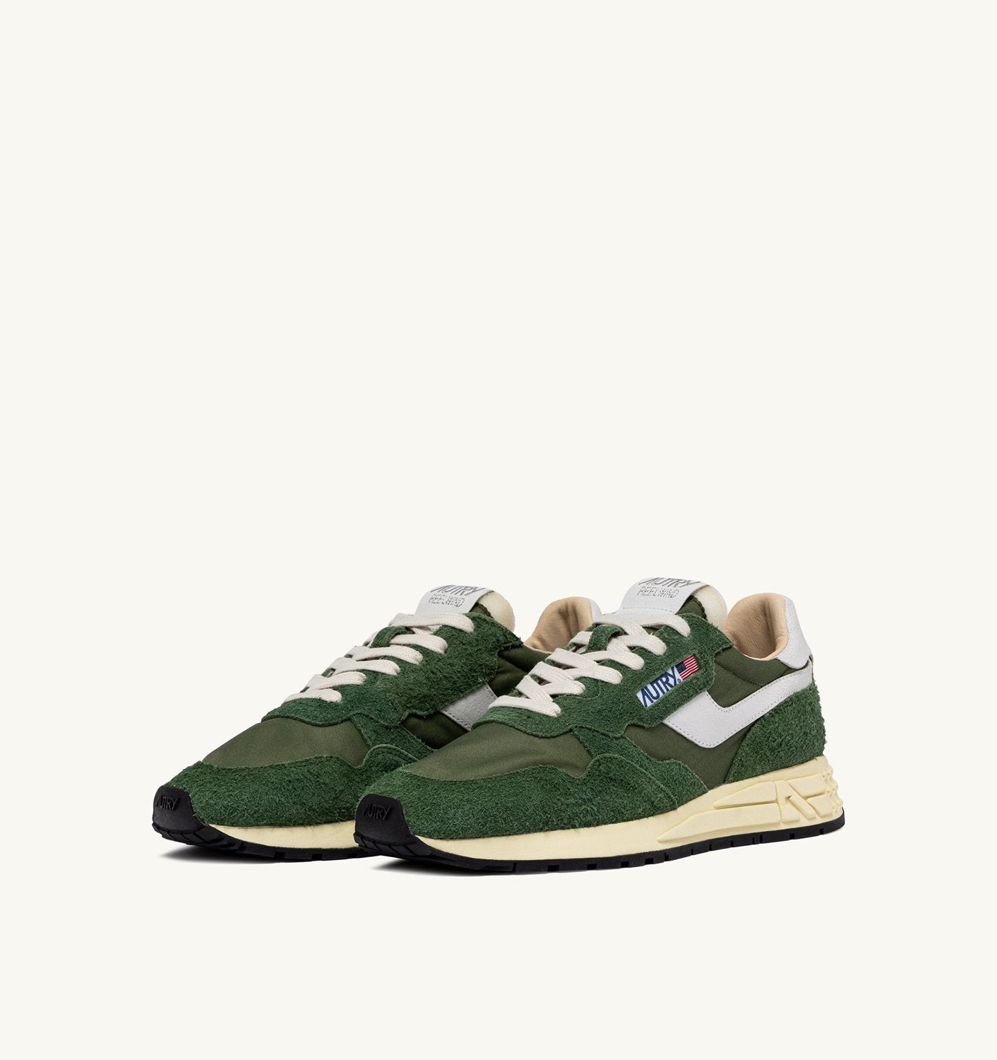 SNEAKERS REELWIND LOW IN NYLON E SUEDE COLORE MILITARY