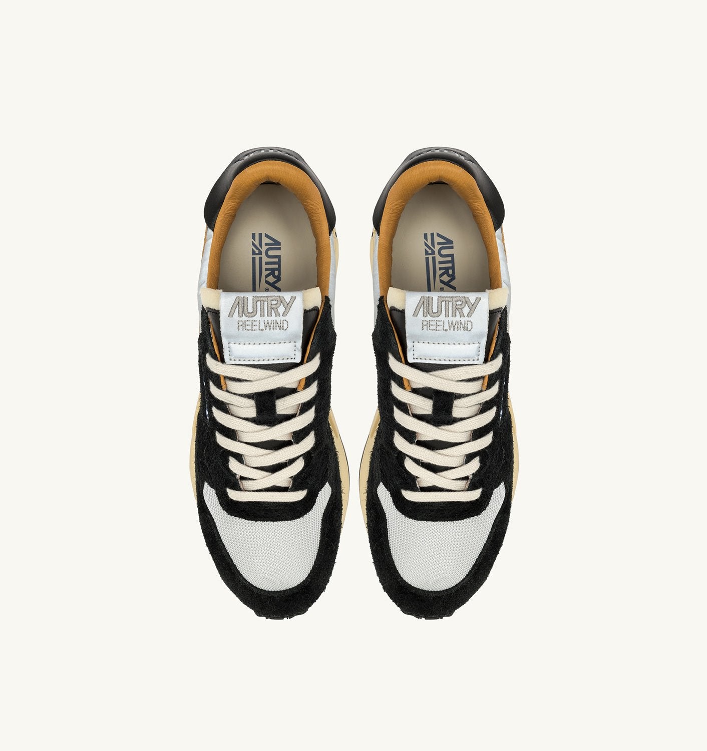 SNEAKERS REELWIND LOW IN SUEDE NERO E NYLON RIFLETTENTE