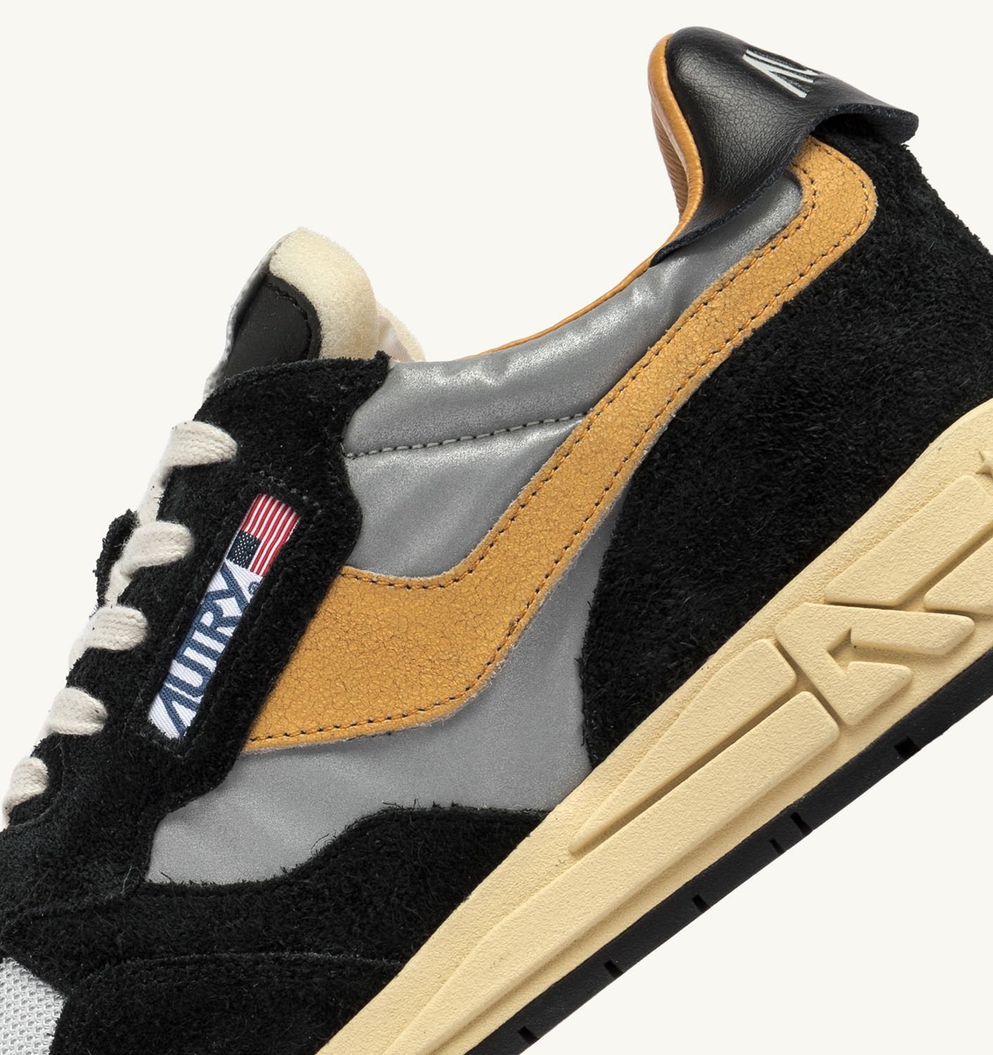 SNEAKERS REELWIND LOW IN SUEDE NERO E NYLON RIFLETTENTE