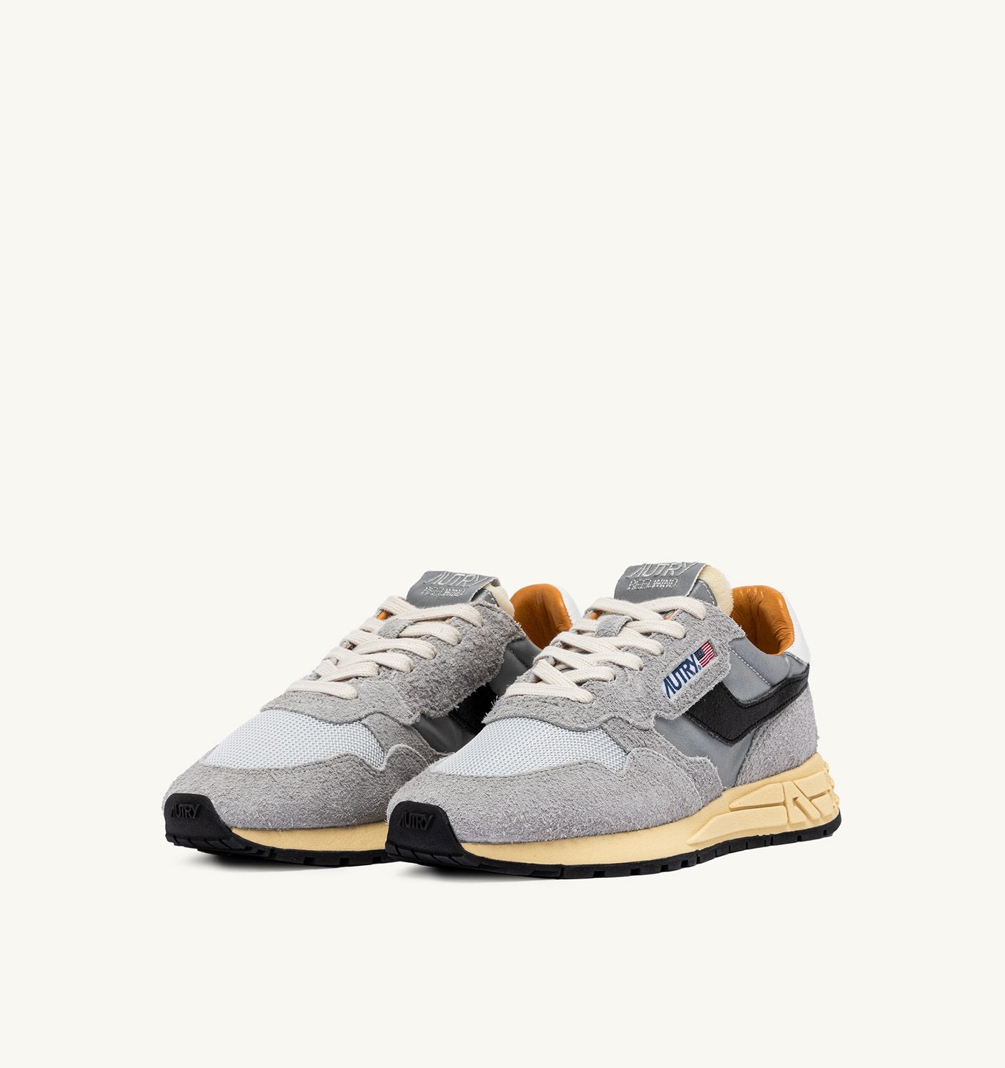 SNEAKERS REELWIND LOW IN SUEDE SAND E NYLON RIFLETTENTE