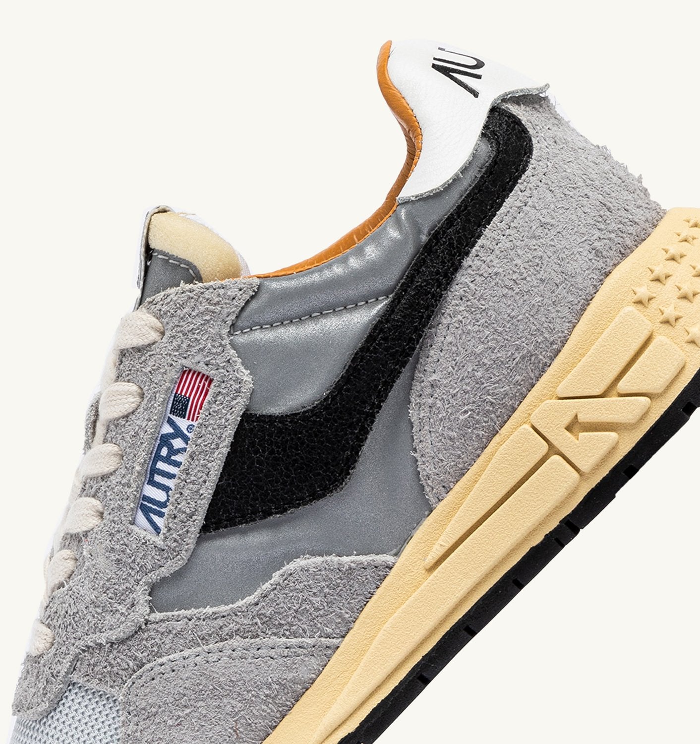 SNEAKERS REELWIND LOW IN SUEDE SAND E NYLON RIFLETTENTE