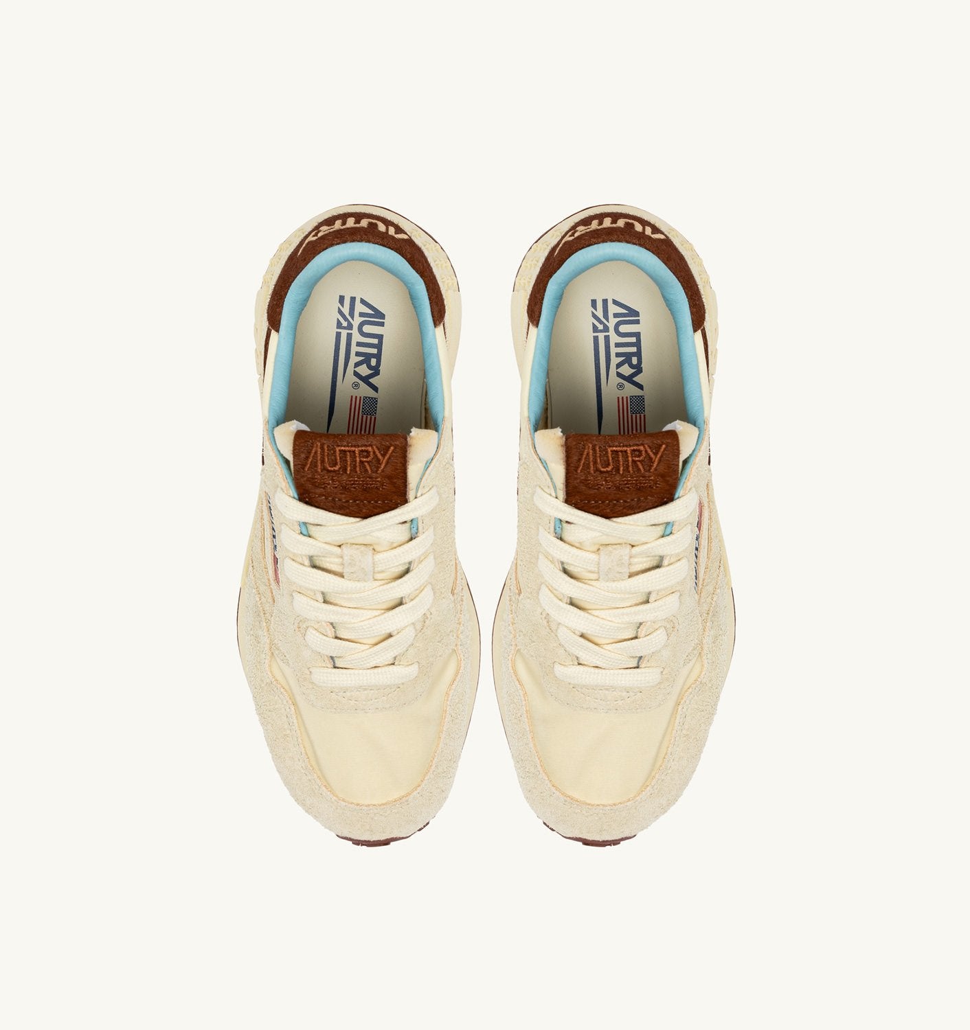 SNEAKERS REELWIND LOW IN NYLON E SUEDE COLORE NUT E BROWN