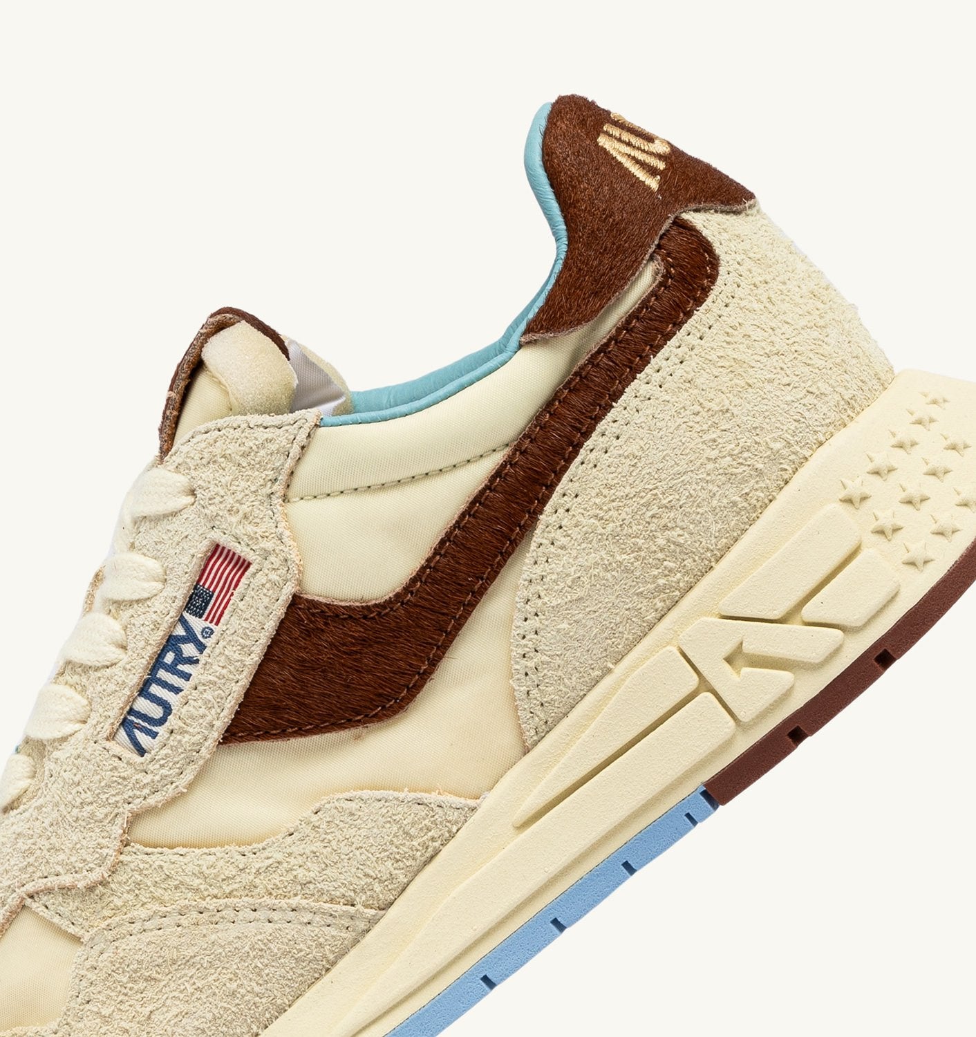 SNEAKERS REELWIND LOW IN NYLON E SUEDE COLORE NUT E BROWN