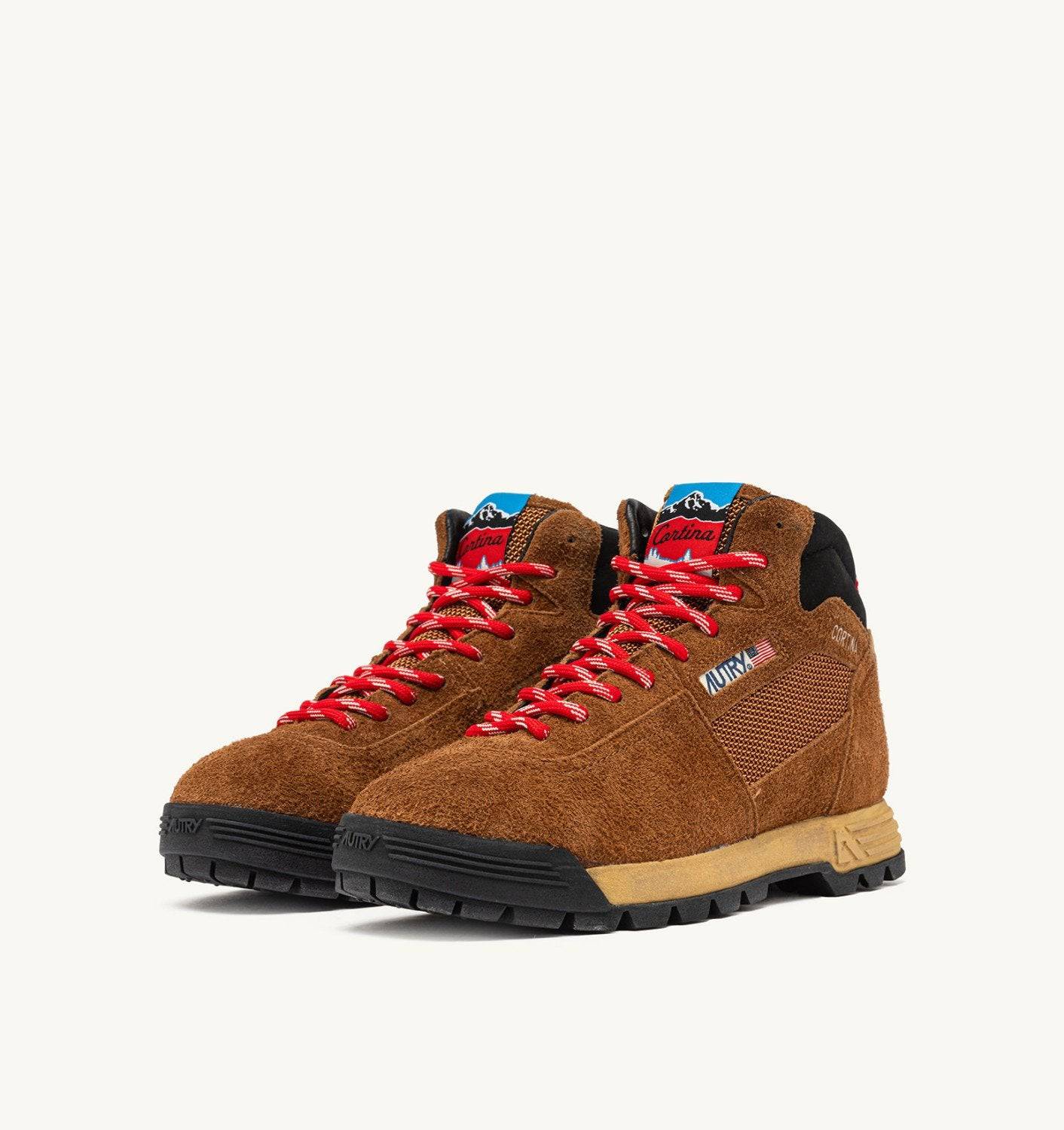 MALGA CORTINA IN SUEDE MARRONE
