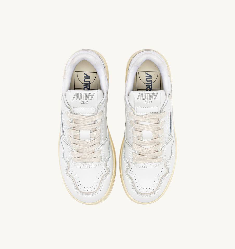 SNEAKERS CLC LOW IN PELLE BIANCA E SUEDE