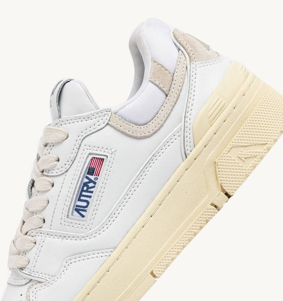 SNEAKERS CLC LOW IN PELLE BIANCA E SUEDE