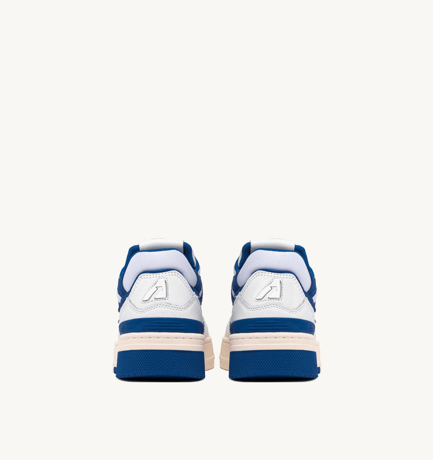 SNEAKERS CLC LOW IN PELLE BIANCA E SUEDE PRINCESS BLU