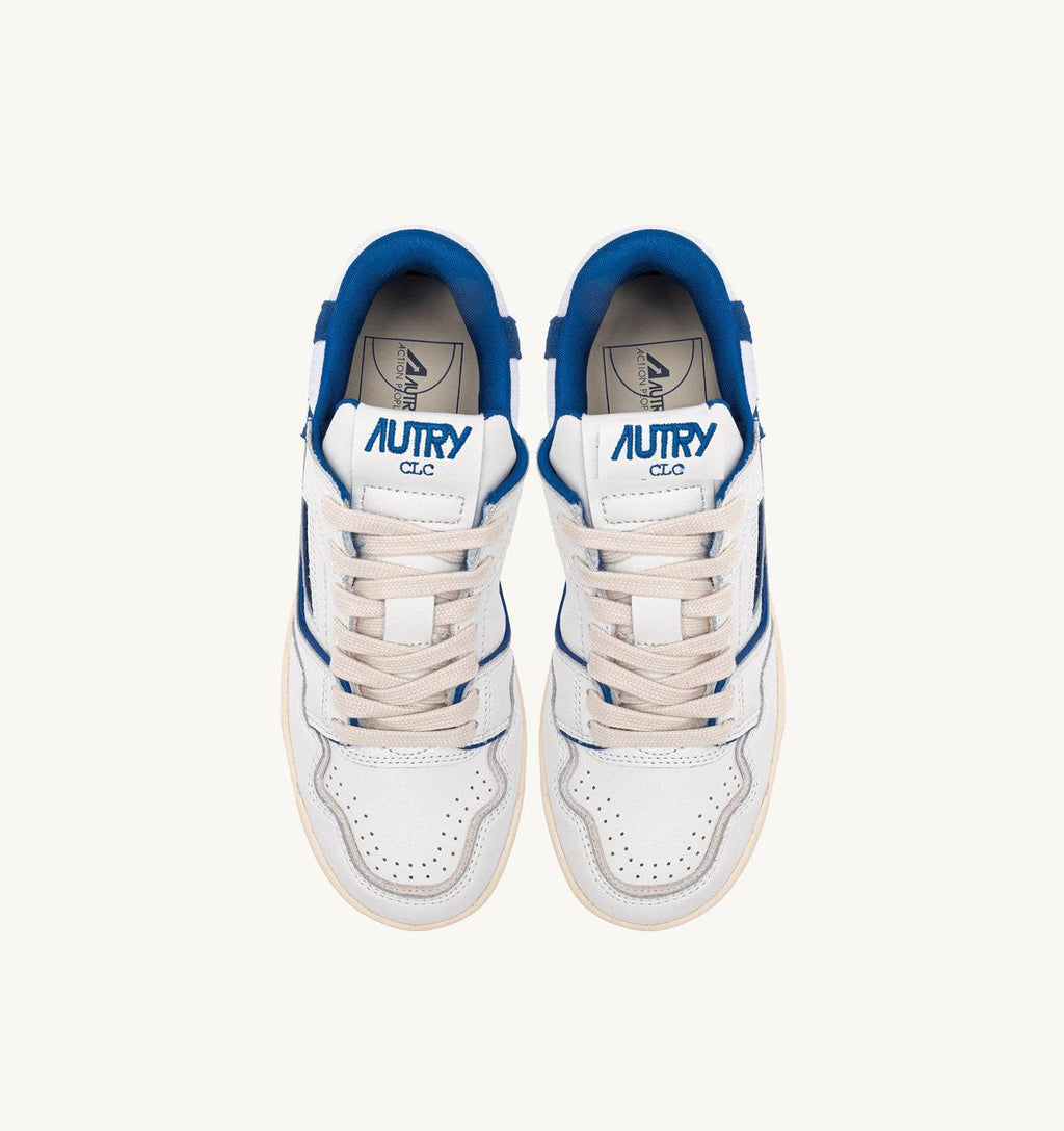SNEAKERS CLC LOW IN PELLE BIANCA E SUEDE PRINCESS BLU
