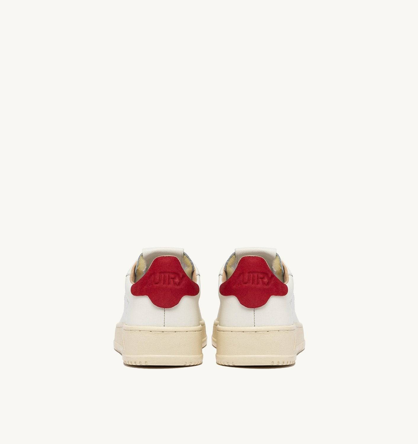 SNEAKERS DALLAS LOW IN PELLE BIANCA E ROSSA