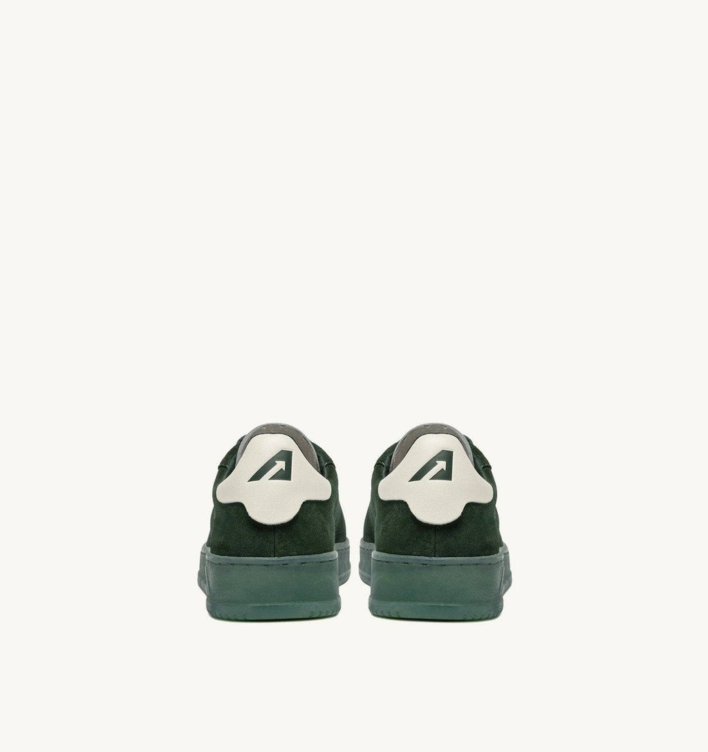 SNEAKERS DALLAS LOW IN SUEDE MARSHMALLOW E BOTTLE GREEN