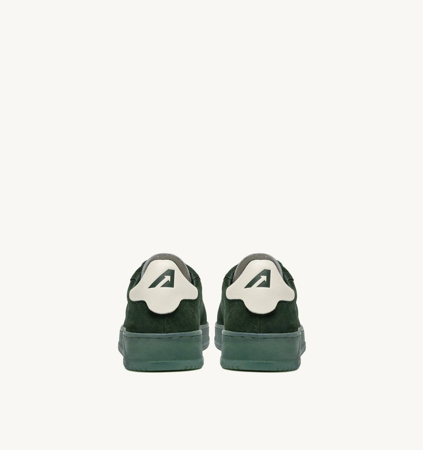 SNEAKERS DALLAS LOW IN SUEDE MARSHMALLOW E BOTTLE GREEN