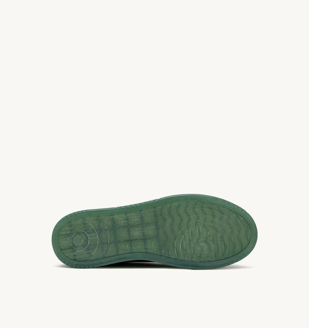SNEAKERS DALLAS LOW IN SUEDE MARSHMALLOW E BOTTLE GREEN
