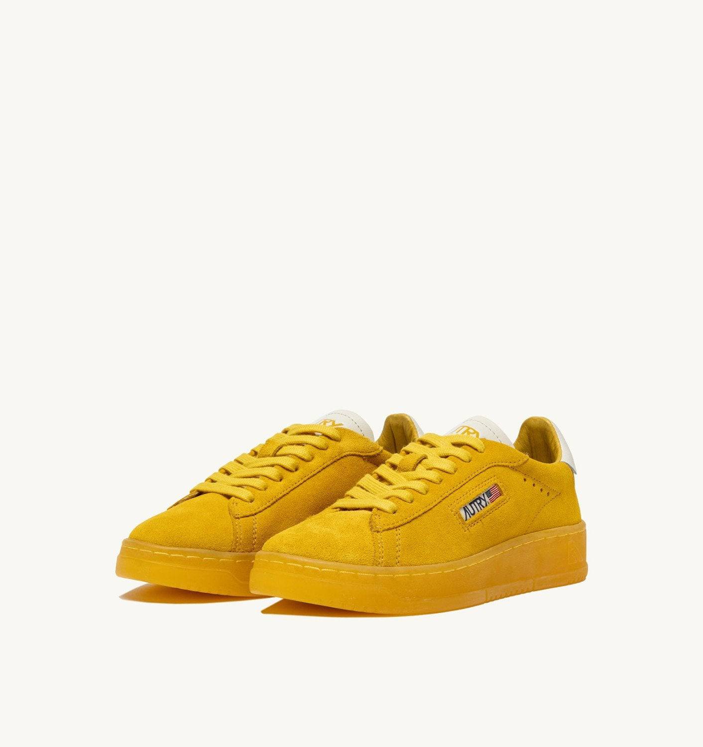 SNEAKERS DALLAS LOW IN SUEDE MARSHMALLOW E GIALLO