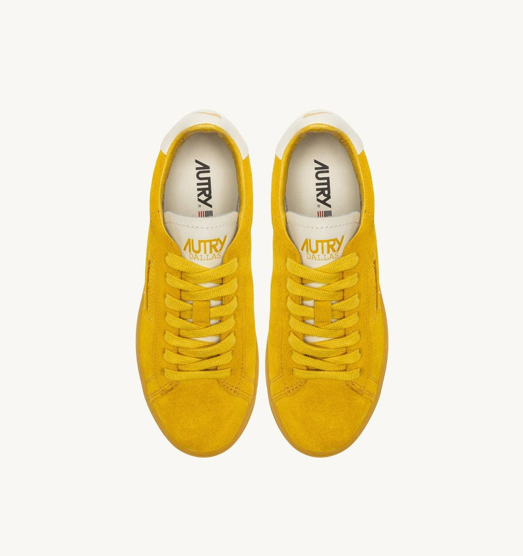 SNEAKERS DALLAS LOW IN SUEDE MARSHMALLOW E GIALLO