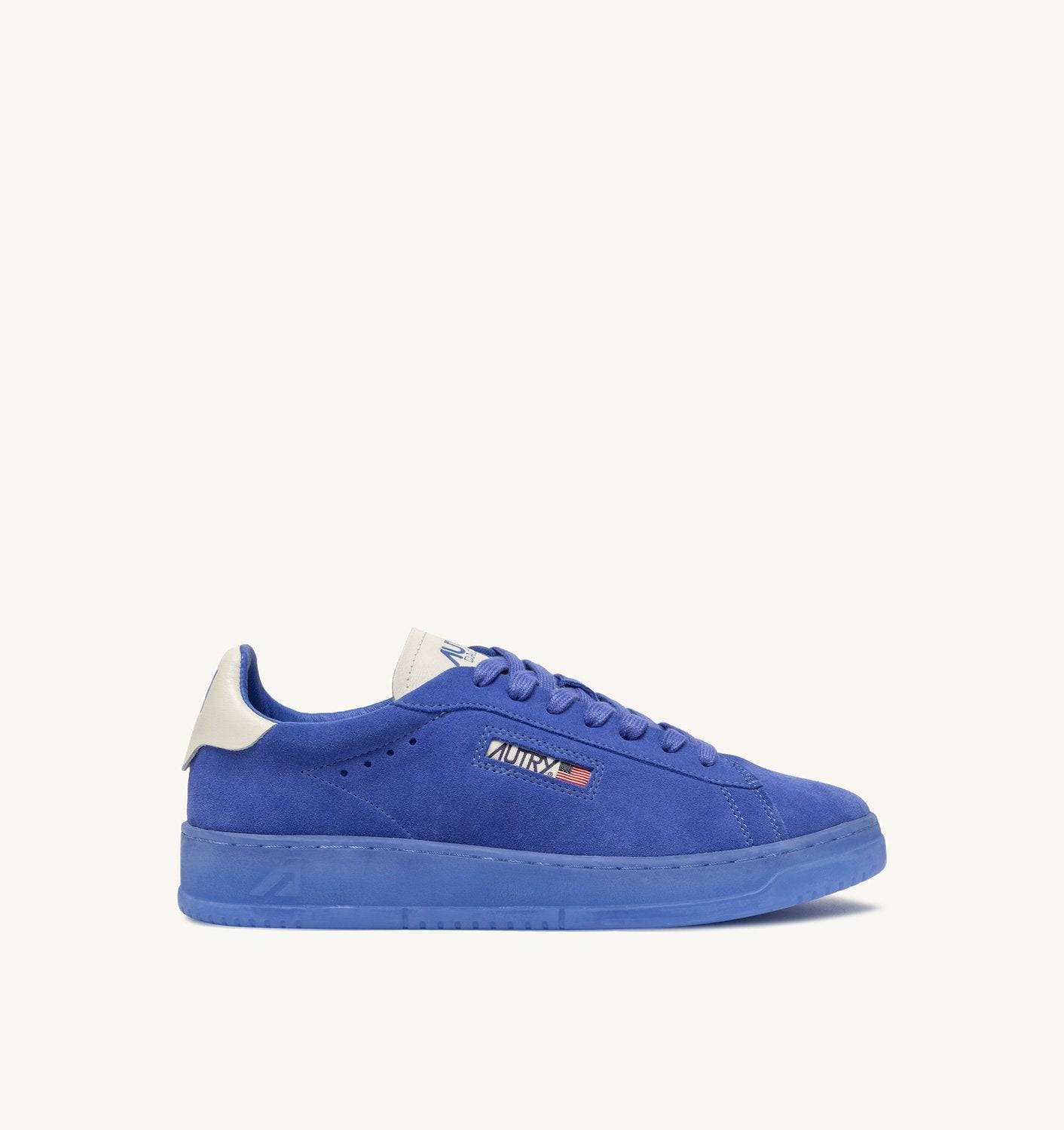 SNEAKERS DALLAS LOW IN SUEDE MARSHMALLOW E PALACE BLUE