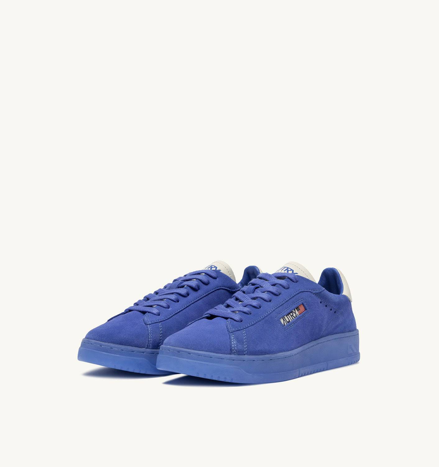 SNEAKERS DALLAS LOW IN SUEDE MARSHMALLOW E PALACE BLUE