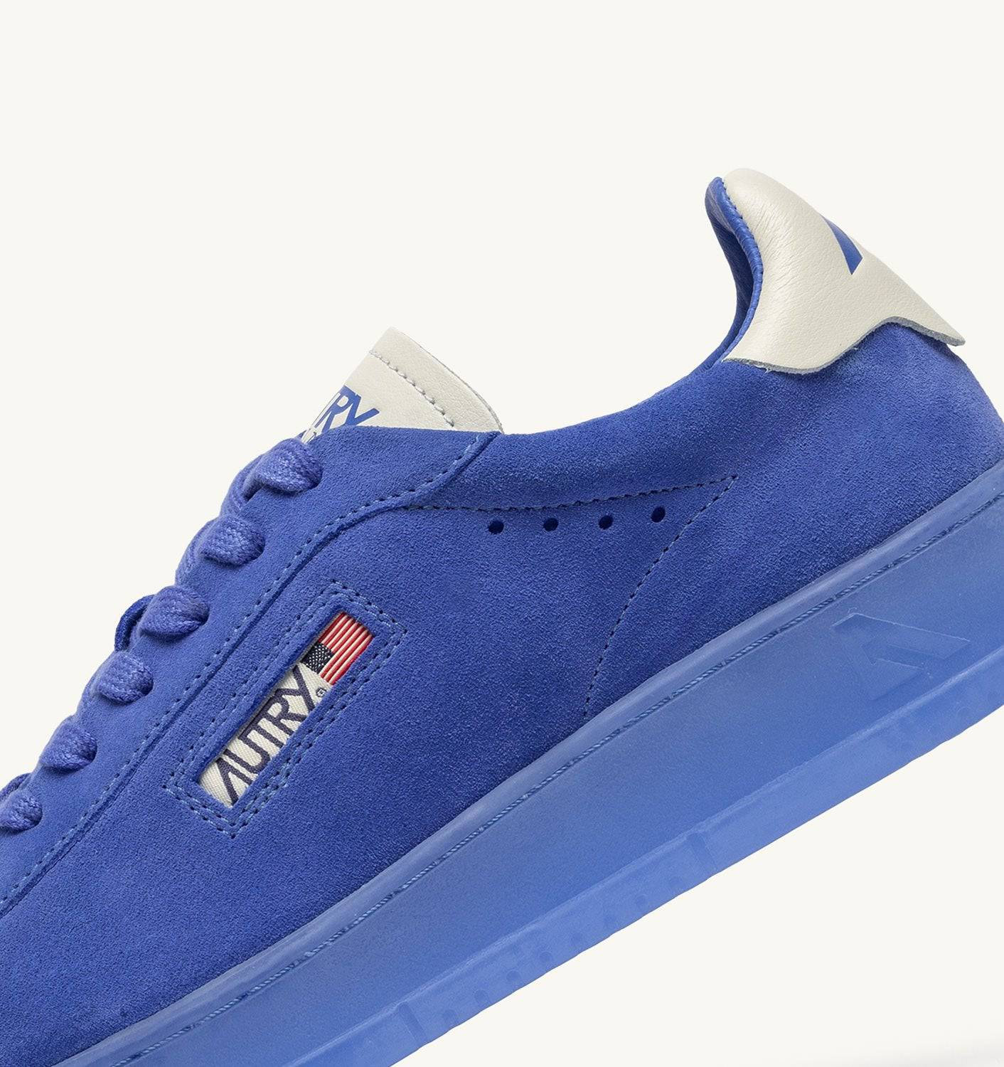 SNEAKERS DALLAS LOW IN SUEDE MARSHMALLOW E PALACE BLUE