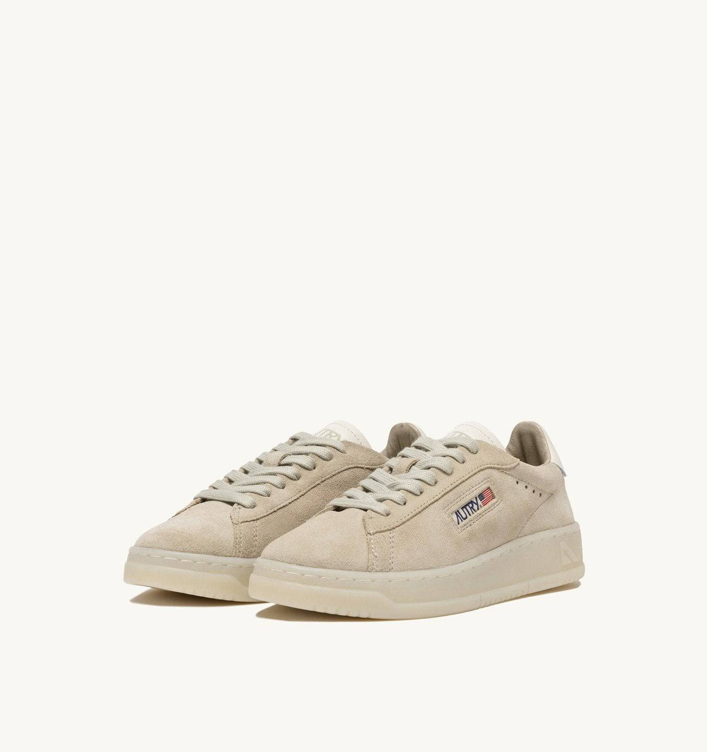 SNEAKERS DALLAS LOW IN SUEDE MARSHMALLOW E PAPYRUS