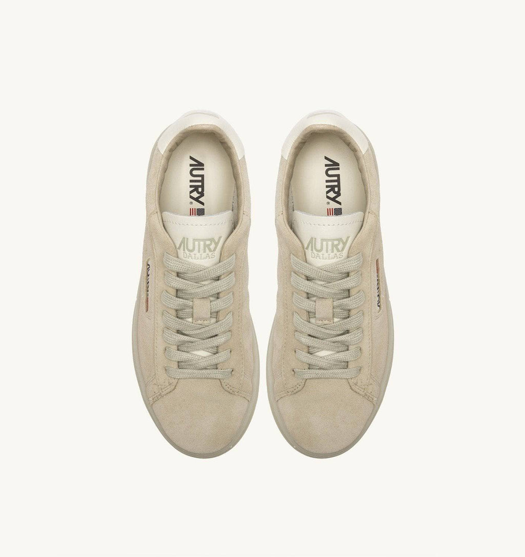 SNEAKERS DALLAS LOW IN SUEDE MARSHMALLOW E PAPYRUS