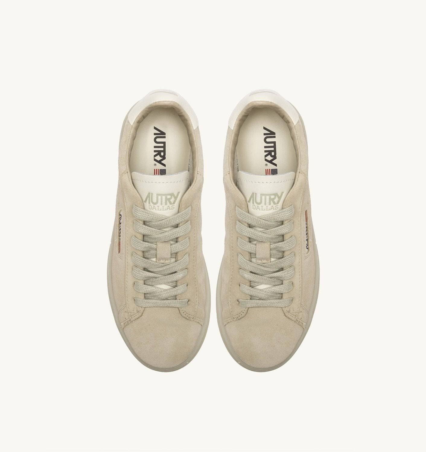 SNEAKERS DALLAS LOW IN SUEDE MARSHMALLOW E PAPYRUS