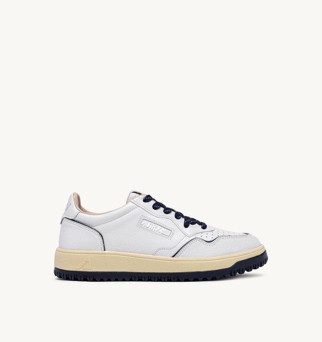 SNEAKERS GOLF LOW IN PELLE BIANCA E NAVY