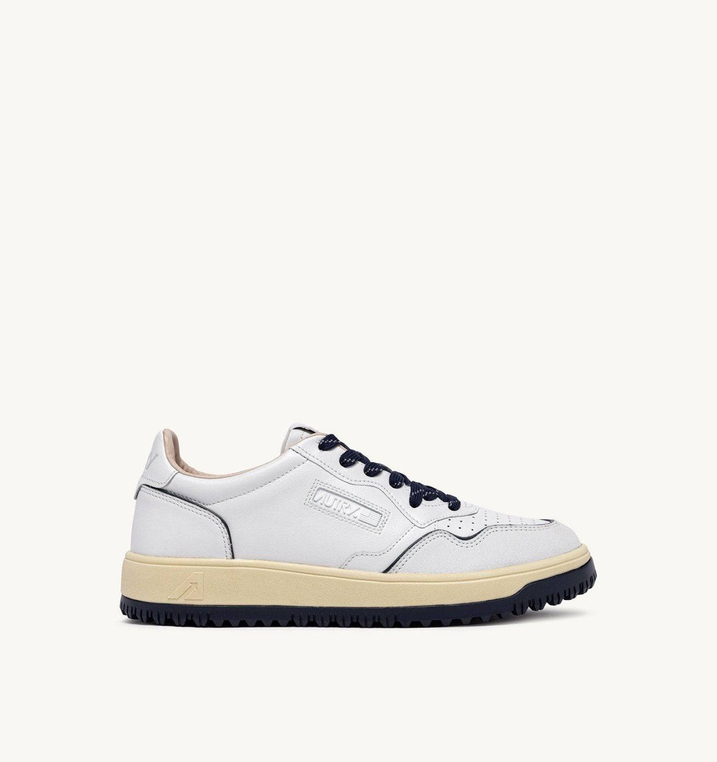 SNEAKERS GOLF LOW IN PELLE BIANCA E NAVY