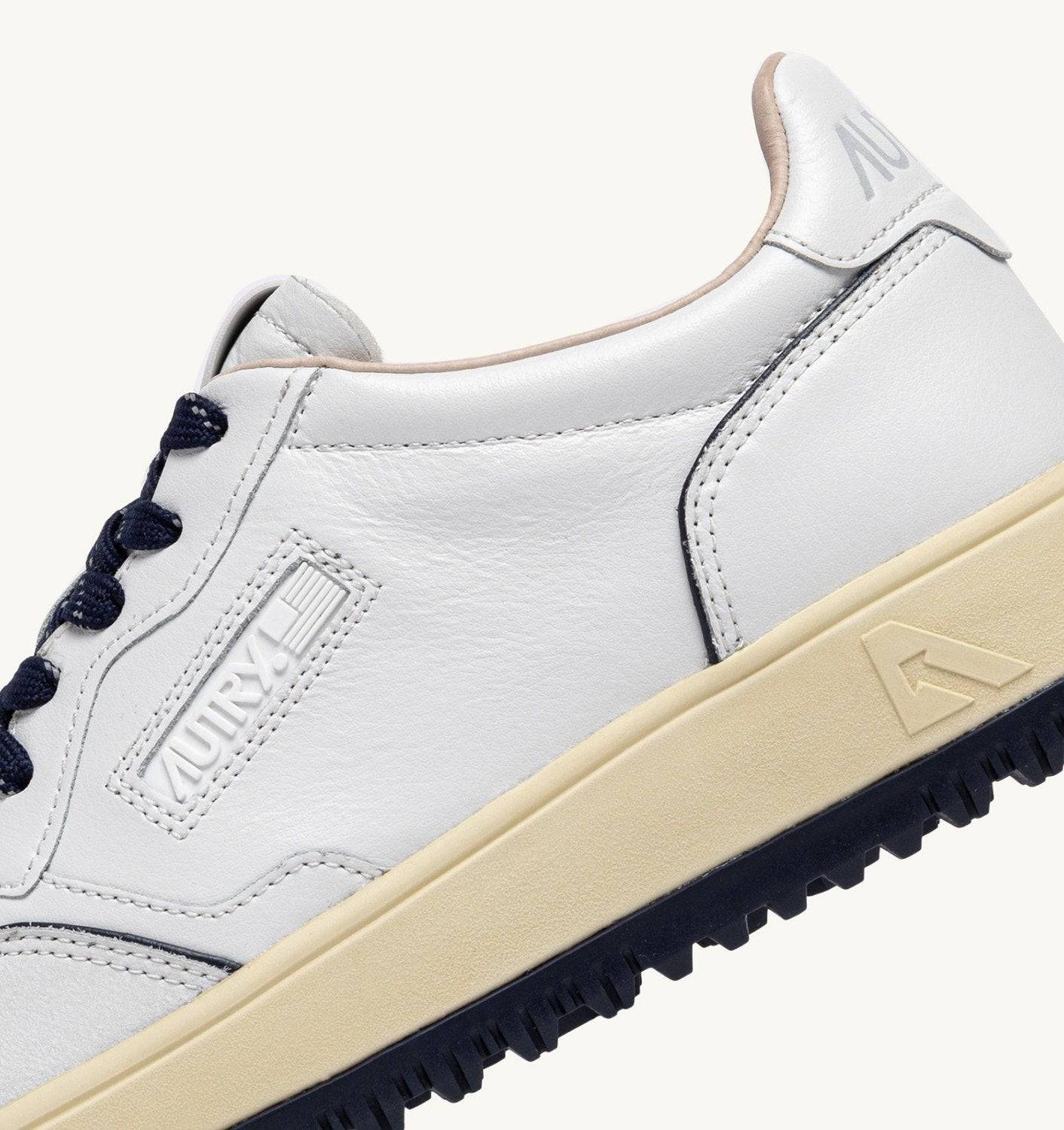SNEAKERS GOLF LOW IN PELLE BIANCA E NAVY