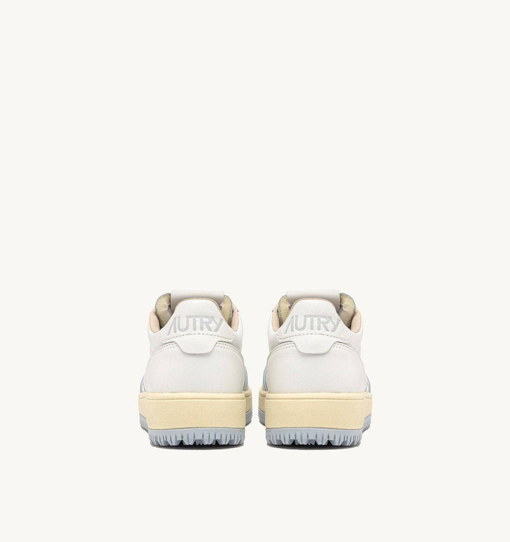 SNEAKERS GOLF LOW IN PELLE BIANCA E PEARL BLUE
