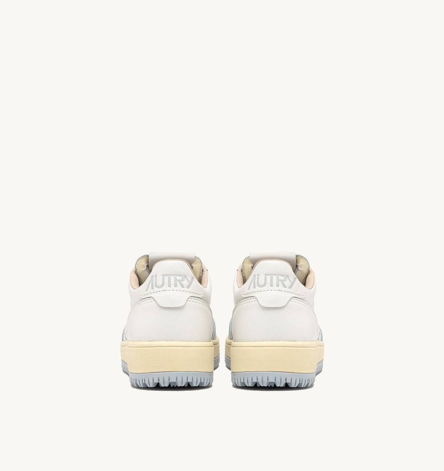 SNEAKERS GOLF LOW IN PELLE BIANCA E PEARL BLUE