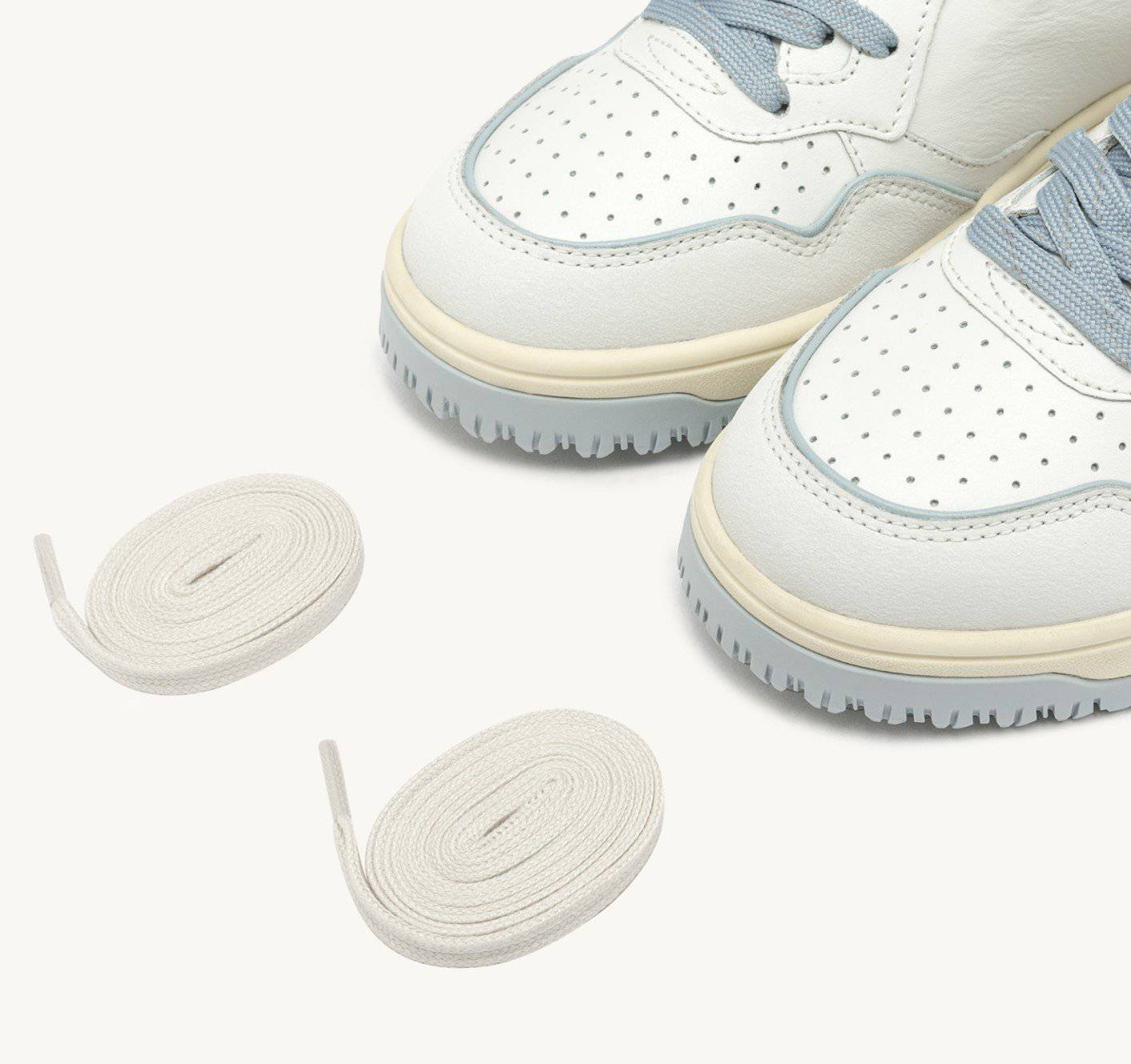SNEAKERS GOLF LOW IN PELLE BIANCA E PEARL BLUE