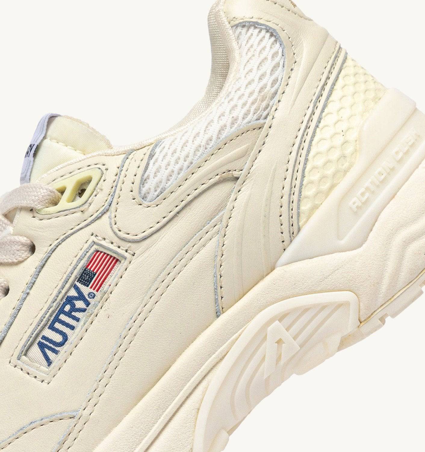 SNEAKERS HYPERWAY IN MESH E PELLE WHISPER WHITE