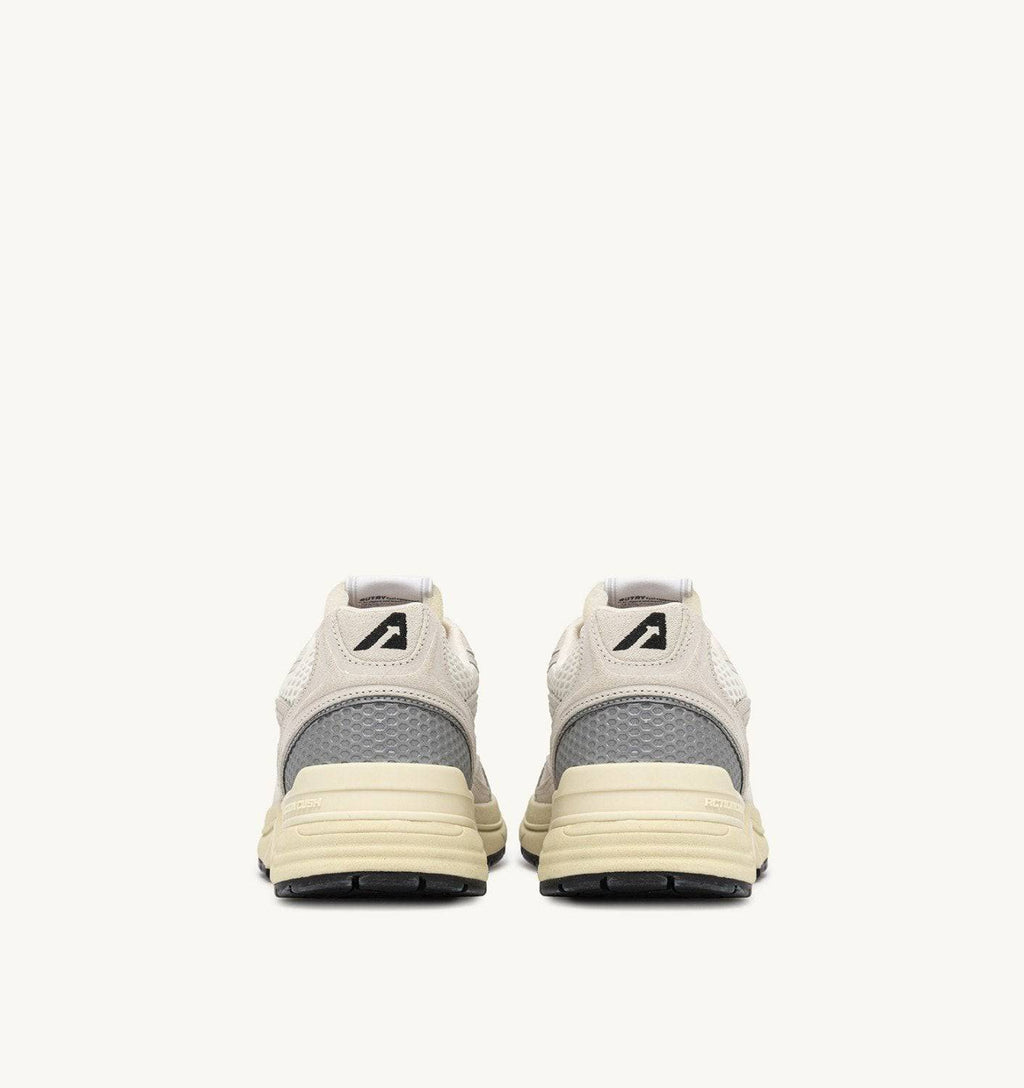 SNEAKERS HYPERWAY IN MESH E SUEDE BIANCO E ARGENTO