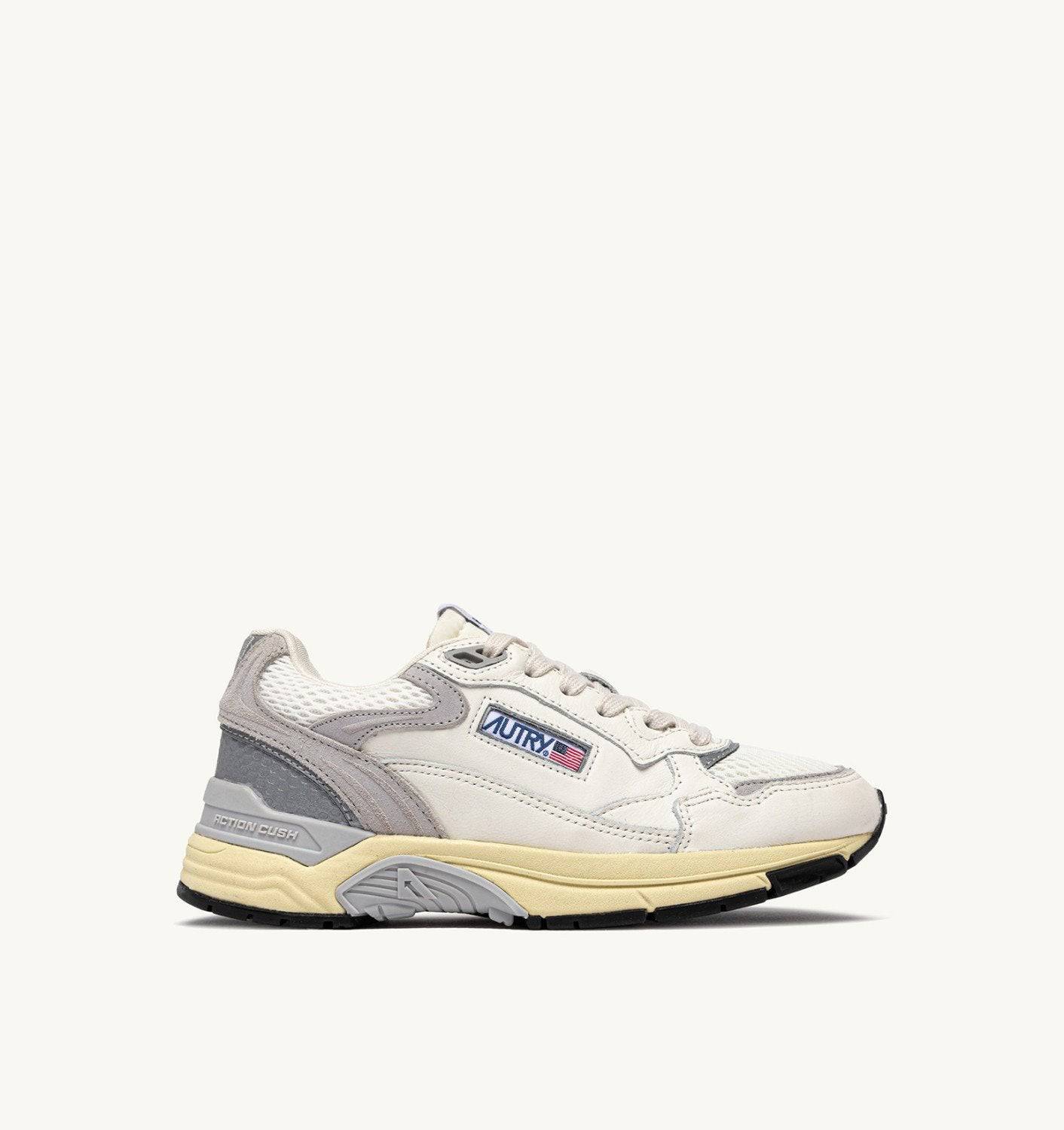 SNEAKERS HYPERWAY IN MESH E SUEDE BIANCO E GRIGIO