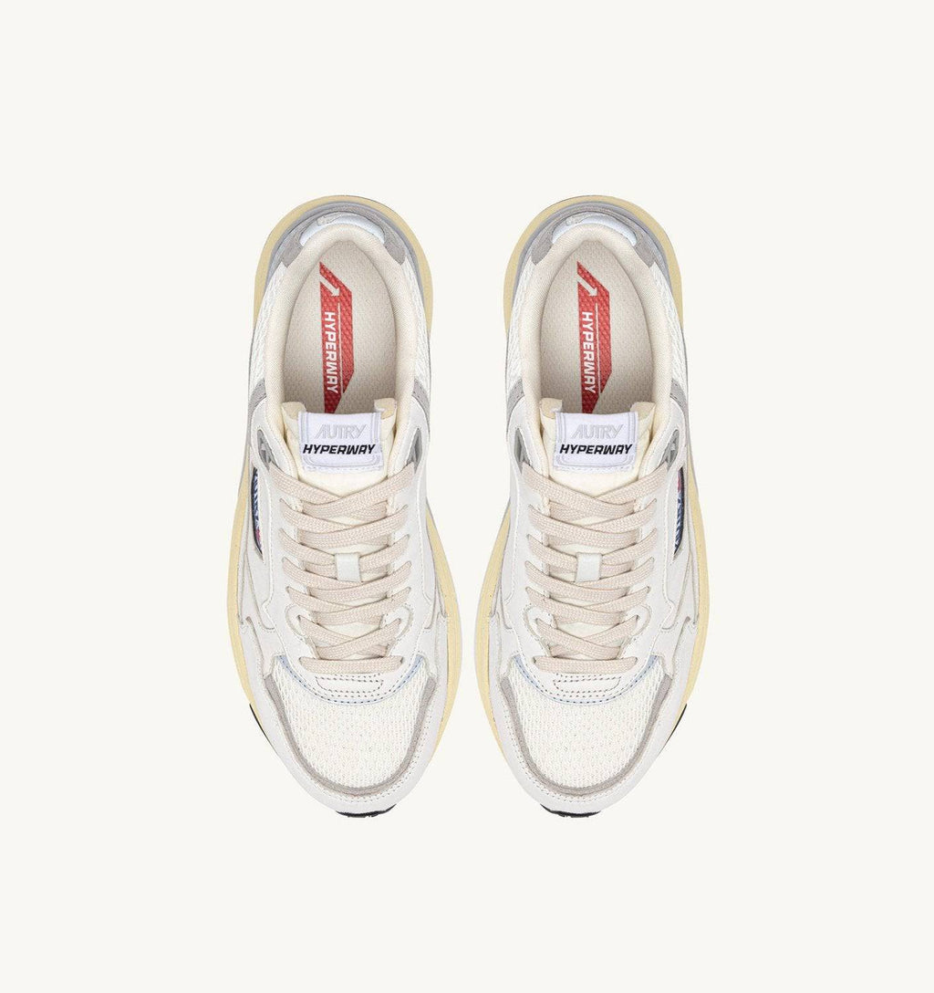 SNEAKERS HYPERWAY IN MESH E SUEDE BIANCO E GRIGIO