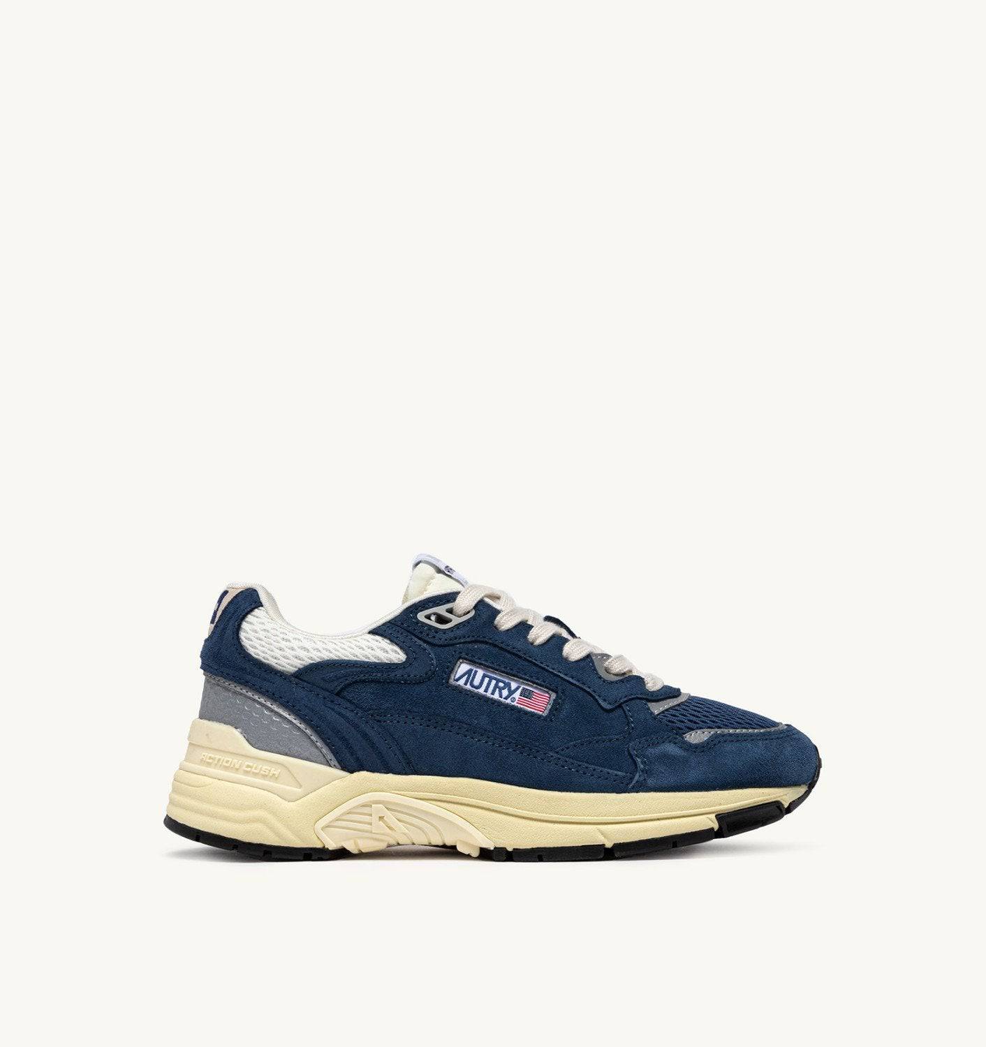 SNEAKERS HYPERWAY IN MESH E SUEDE ENSIGN E ARGENTO