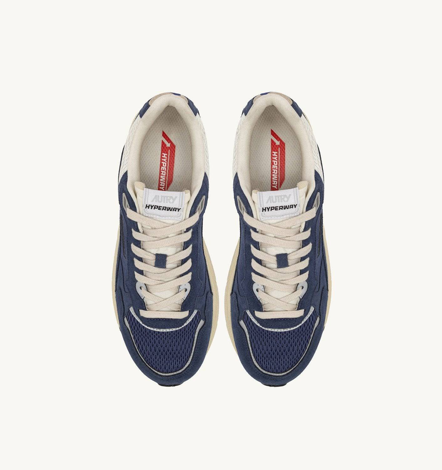 SNEAKERS HYPERWAY IN MESH E SUEDE ENSIGN E ARGENTO