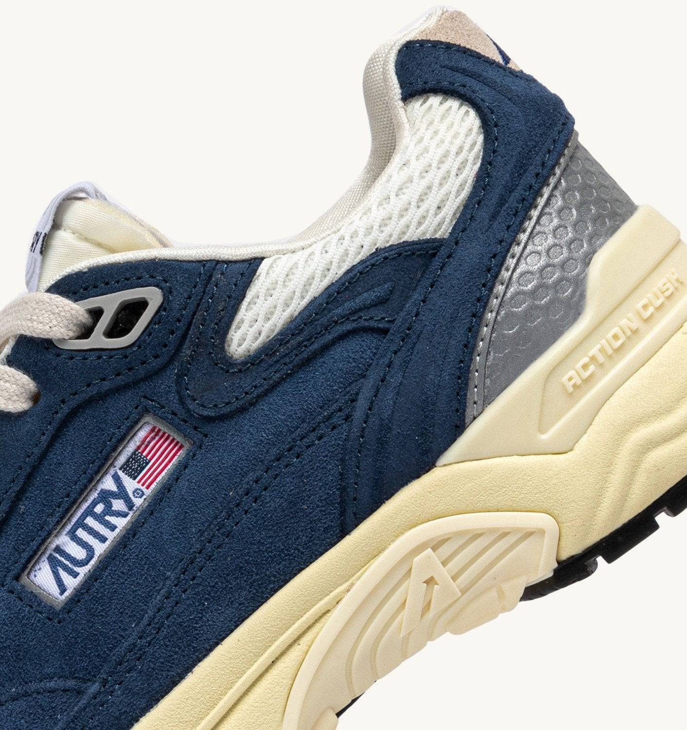 SNEAKERS HYPERWAY IN MESH E SUEDE ENSIGN E ARGENTO