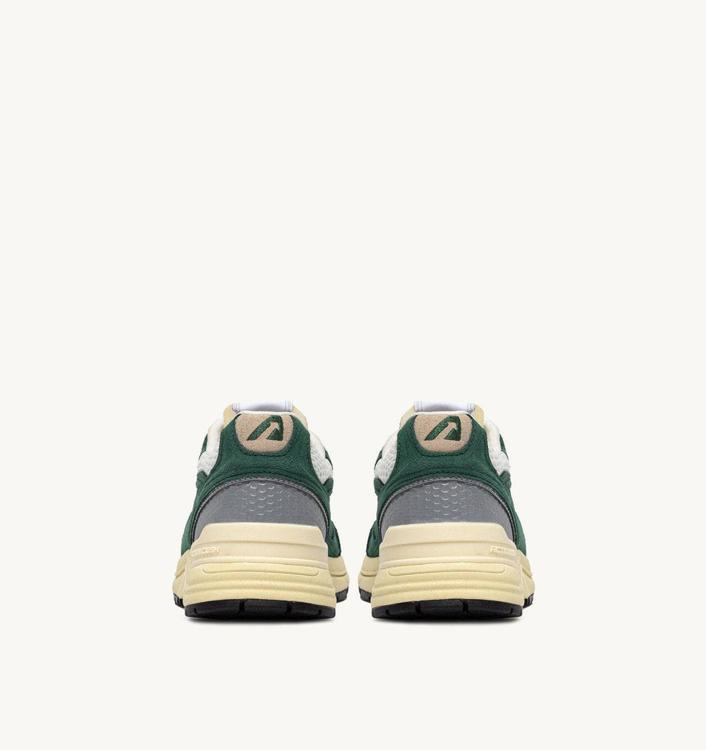 SNEAKERS HYPERWAY IN MESH E SUEDE MALACHITE E ARGENTO